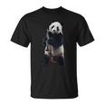 パンダ 演奏 クラリネット リアル 長袖tシャツ Tシャツ