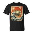ヒョウ ヤモリ トカゲ 怪獣 怪獣 日本のビンテージポスター Tシャツ