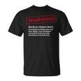 ビデオゲーマー おもしろ警告レイド&レベル ボスファイト オタクジョーク Tシャツ