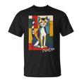 ピカソ猫 – ヴィンテージキュビズムアート風デザイン Tシャツ