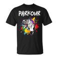 フリーランニング、ストリートワークアウト、フリースタイル、アクロバット、パルクール Tシャツ