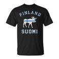 ヘラジカ フィンランド国旗 Tシャツ