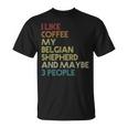ベルジアンシェパード ベルジアンシェパード ドッグ コーヒー ビンテージ レトロ Tシャツ