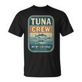 マグロクルーレトロフィッシングシーフードユーモアデザイン Tシャツ