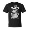 マコ サメの歯 おもしろい 海 Tシャツ