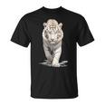 マジェスティックアルビノタイガー ホワイトタイガー 野生動物 タイガーデザイン Tシャツ