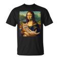 モナリザ 猫とパロディー おもしろアート 絵画 ミーム Tシャツ