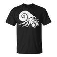 ヤドカリ ミニマリスト 白黒 Tシャツ