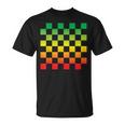 ラスタファリtシャツ ヴィンテージ ラスタレゲエ ジャマイカ 市松模様 Tシャツ