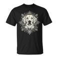ラブラドールレトリバー 犬 モチーフ ペット 曼荼羅 ラブラドールレトリバー Tシャツ