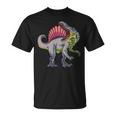 リアルなスピノサウルス 恐竜 先史時代の野生動物 長袖tシャツ Tシャツ