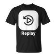 リプレイボタン Tシャツ