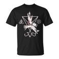 ルシファーの悪魔の紋章 五芒星とリヴァアタン十字架 長袖tシャツ Tシャツ