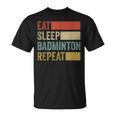 レトロな70年代のバトミントン Tシャツ