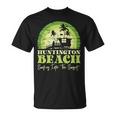 レトロなハンティントンビーチサンセットサーフシーン 長袖tシャツ Tシャツ