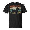 レトロノーリッチテリア ドッグブリードシルエット ノーリッチテリア Tシャツ