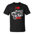 ロシアのレトロなオートバイ愛好家のためのi Love Ural Tシャツ