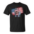 ヴィンテージ カバ アメリカ国旗 サングラス Tシャツ