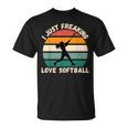 ヴィンテージソフトボール I Just Freaking Love ソフトボール愛好家 Tシャツ