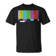 ヴィンテージテレビテストパターンカラーバー グラフィックデザインプレゼント Tシャツ