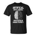 人工知能マッチ 人間の愚かさ Ai Tech ジョーク Tシャツ