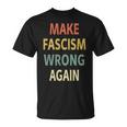 反ファシズムシャツ。Make Fascism Wrong Again 。 長袖tシャツ Tシャツ