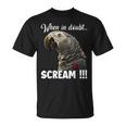 叫ぶアフリカヨウム T、面白いオウム Tシャツ