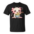 可愛いウーパールーパーラーメン Tシャツ