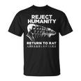 否認 人類帰還 ネズミへ 日本語 Tシャツ
