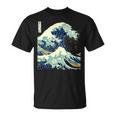 大波 葛飾北斎 名画 おしゃれ 長袖tシャツ Tシャツ