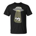 宇宙船 牛 宇宙人 誘拐 Tシャツ