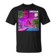 審美的なヴェイパーウェイヴドリーム。ピラミッドのある電気の楽園 Tシャツ