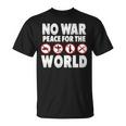戦争禁止、平和、反戦、戦争禁止 長袖tシャツ Tシャツ