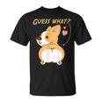 推測？コーギーお尻面白いウェールズコーギー Tシャツ
