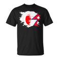 日本とネパールのdna遺産フラッグ Tシャツ