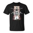 日本のサムライガールとヴィンテージさくら桜ギフト Tシャツ