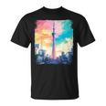 東京スカイツリージャパンaporwave エステ 日本観光 Tシャツ