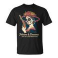民間伝承・銃器 カラベラ・カトリーナ ディア・デ・ロス・ムエルトス Tシャツ