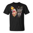 神に祝福され94年 蝶の花 94歳の誕生日 Tシャツ