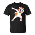 秋田 犬 踊る 面白い Tシャツ