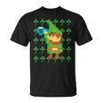 聖パトリックデー 乾杯 ピクセルアート シャムロック ドット絵 レトロゲーム Tシャツ