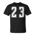 背番号 23 チーム短大スポーツ背番号付きユニフォーム Tシャツ