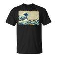 葛飾北斎作 大波 Tシャツ