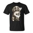 面白いtシャツ キャバリア 犬 ギター イヌ メンズ 犬好き グッズ かわいい おもしろ 面白い 服 ネタ Tシャツ