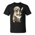 面白いtシャツ ゴールデンレトリバー 犬 ギター イヌ メンズ グッズ かわいい おもしろ 面白い 服 ネタ Tシャツ