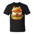 面白いtシャツ 柴犬 犬 イヌ ハンバーガー メンズ 犬好き グッズ かわいい おもしろ 面白い 服 ネタ 長袖tシャツ Tシャツ