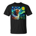 面白いtシャツ 犬 キャバリア ゴッホ 星月夜 わんこ メンズ おもしろ グッズ 服 かわいい Tシャツ