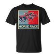 面白いtシャツ 馬tシャツ 競馬 馬 レース 乗馬 ジョッキー メンズ おもしろ 面白い グッズ ネタ 男性用 レトロ 長袖tシャツ Tシャツ