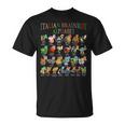 面白いイタリアンブレインロットキャラクターアルファベットミームブレインロット。 Tシャツ