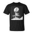 面白いスペースオデッセイムーンベースエンブレム。 Tシャツ